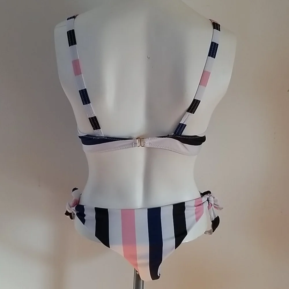 Zaful Striped 2-PC Cheeky Bikini Set